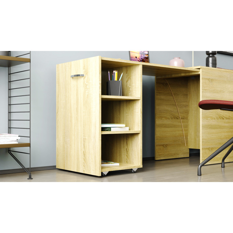 Стіл-тумба трансформер Смарт 1/2 Ferrum-decor 750x1450x600 ДСП Дуб Сонома 16 мм (FRD-105077)
