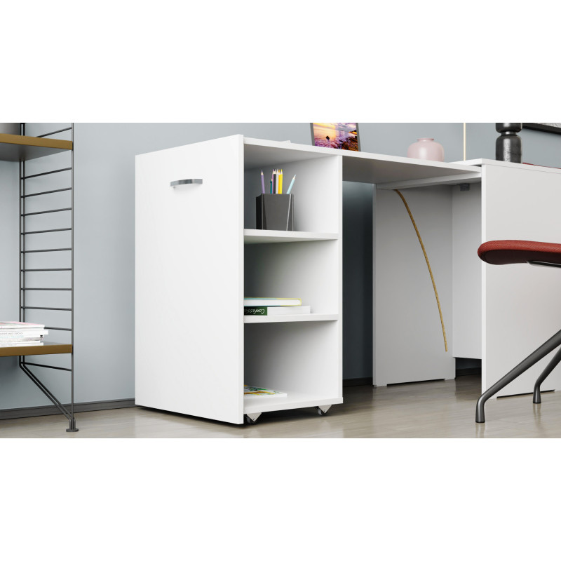 Стіл-тумба трансформер Смарт 1/1 Ferrum-decor 750x1450x500 ДСП Біле 16 мм (FRD-105067)