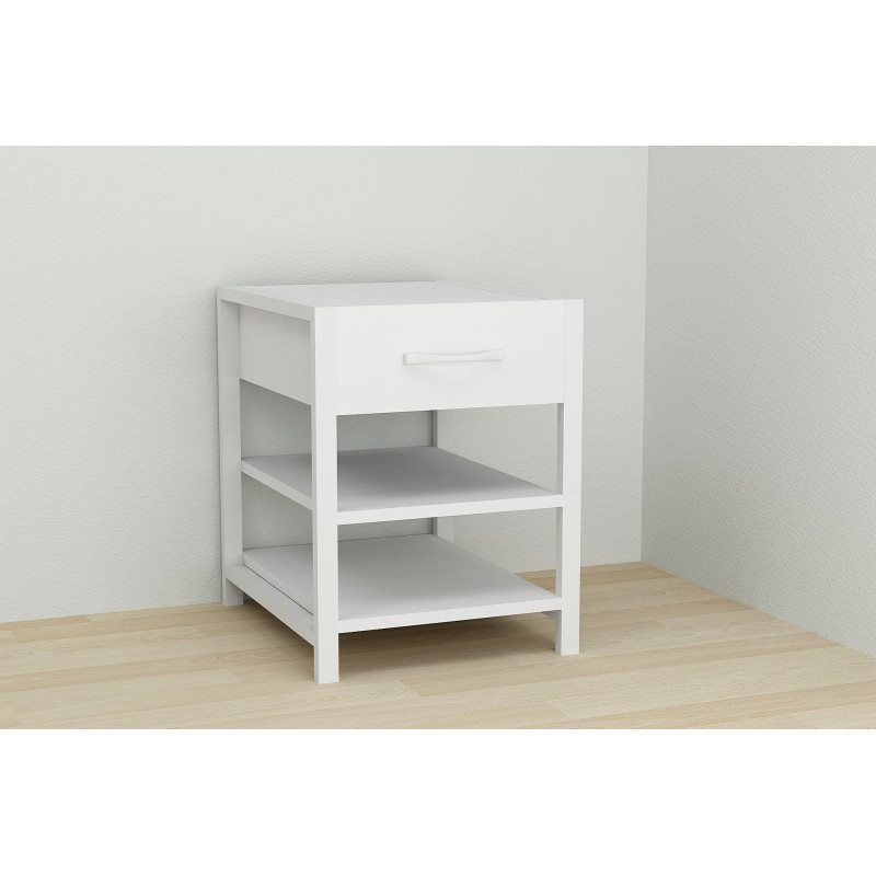Тумба універсальна Ferrum-decor Вів'єн 1/2 50x41x40 білий ДСП Біле 16мм (FRD-104127)