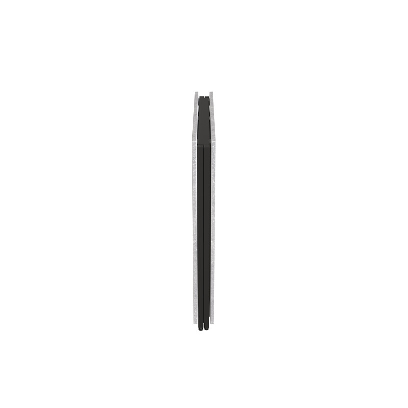 Стол трансформер книга Панама Ferrum-decor 75x148x68 Черный металл ДСП Бетон 16 мм (FRD-106825)