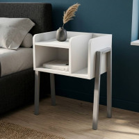 Тумба модульна Ferrum-decor Амелі 540x450x320 метал Сірий ДСП Біле 16 мм (FRD-103017)