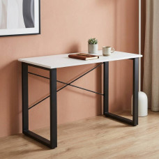 Письмовий стіл Ferrum-decor Драйв 750x1000x600 Чорний метал ДСП Біле 16 мм (FRD-103087)