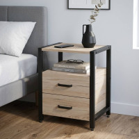 Тумба універсальна Ferrum-decor Вів'єн 2/2 50x41x40 чорний ДСП Дуб Сан-Марино 16мм (FRD-104157)