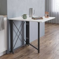 Стіл-книга трансформер Оріон 1 Ferrum-decor 750x810x730 Чорний метал ДСП Біле 16 мм (FRD-104597)