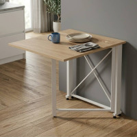 Стіл-книга трансформер Оріон 1 Ferrum-decor 750x810x730 Білий метал ДСП Дуб Сонома 16 мм (FRD-104607)