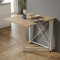 Стол-книжка трансформер Орион 1 Ferrum-decor 750x810x730 Белый металл ДСП Дуб Сонома 16 мм (FRD-104607)