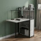 Стол книжка с этажеркой Практик 1 Ferrum-decor 1200x640x990 Черный металл ДСП Бетон 16 мм (FRD-104617)