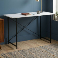Стол письменный Line Лайт Ferrum-decor 750x1200x600 Черный металл ДСП Белое 16 мм (FRD-104857)