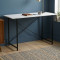 Стіл письмовий Line Лайт Ferrum-decor 750x1200x600 Чорний метал ДСП Біле 16 мм (FRD-104857)