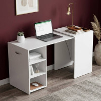 Стіл-тумба трансформер Смарт 1/1 Ferrum-decor 750x1450x500 ДСП Біле 16 мм (FRD-105067)