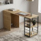 Стол-тумба трансформер Смарт 2/2 Ferrum-decor 750x1450x600 Черный металл ДСП Дуб Артизан 16 мм (FRD-105107)