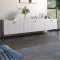 Тумба под телевизор на 3 ящика LION Wood с черными ножками 180x50x40 см Самоа Дымчатый (LION-043104)