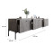 Тумба под телевизор на 3 ящика LION Wood с черными ножками 180x50x40 см Самоа Дымчатый (LION-043104)