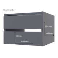 Блок ящиків для шафи-купе Doros G-Caiser Графіт 44,8х42х33,6 см (DRS-011273)