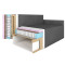 Кутовий диван ортопедичний iSmart MORRO Maxi єврокнижка 205x149 см (матрац Pocket spring) сірий Laura 33 (ISM-051357)