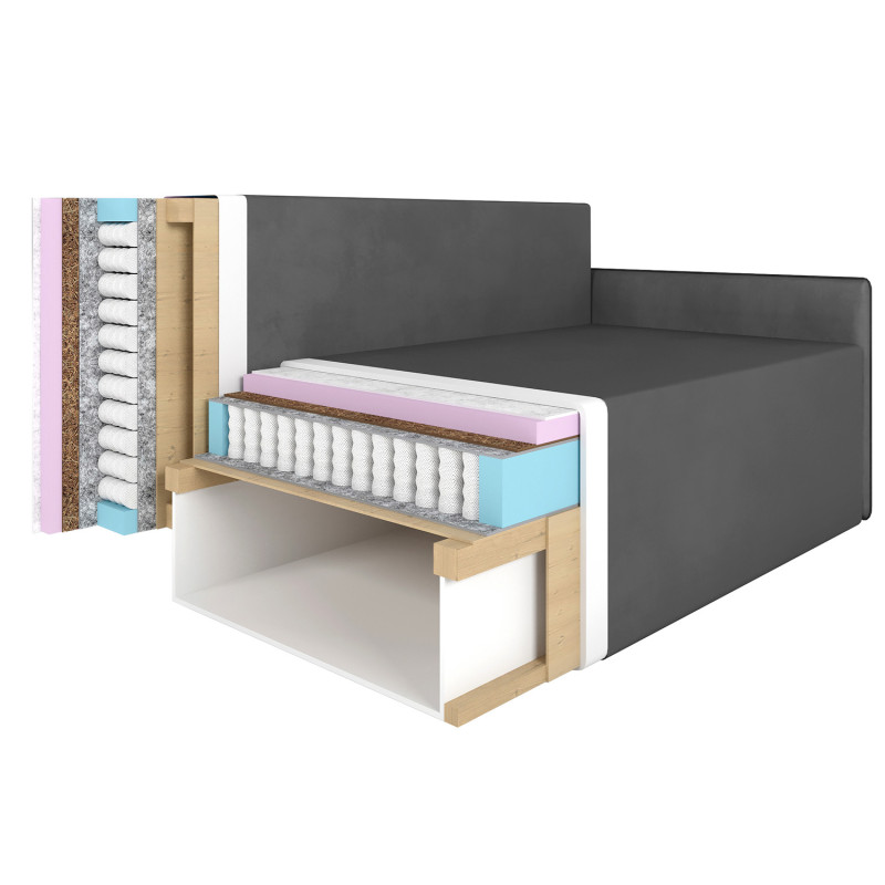 Кутовий диван ортопедичний iSmart MORRO Maxi єврокнижка 205x149 см (матрац Pocket spring) сірий Laura 33 (ISM-051357)