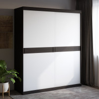Шафа-купе Еверест Соната 1800 дводверна 180х60х217 венге темний/білий (EVR-2397)