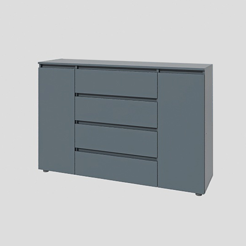 Комод Еверест КЛ-4 Лайт (телескопічні) 140х38х93 см Графіт (EVR-4899)