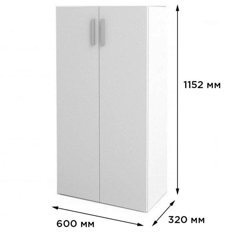 Модуль-2 стелаж СОКМЕ Джек 2Д 115,2x60x32 Білий (RSP-081929)