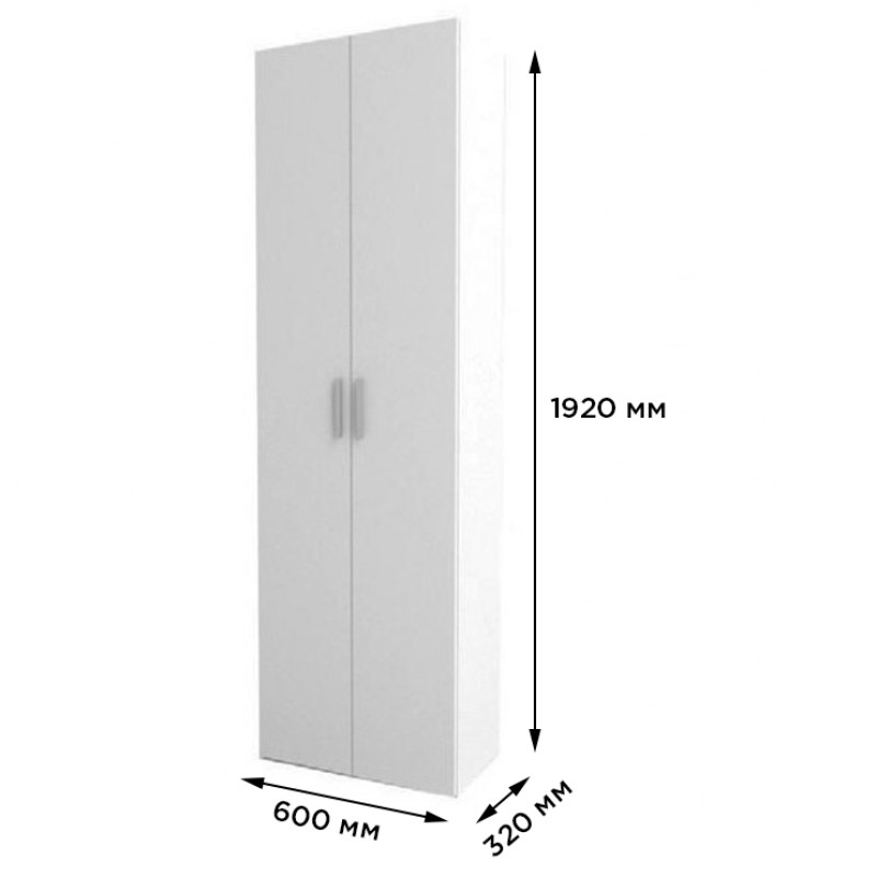 Модуль-3 стелаж СОКМЕ Джек 2Д 192x60x32 Білий (RSP-081930)