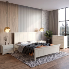 Двуспальная кровать Mebigrand Вирджиния Айвори 140х190 см (MBG-1609)