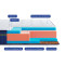 Матрац ортопедичний Highfoam BlueMarine Pacifico 140х190 см безпружинний (EVR-5778)