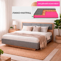 Комплект ліжко двоспальне Сіті-1600 і Матрац Koala Oasis 160х200 см (EVR-071115-ISM-051382)