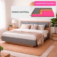 Комплект ліжко двоспальне Сіті-1600 і Матрац Koala Oasis 160х200 см (EVR-071115-ISM-051382)