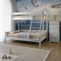 Двоярусне дитяче ліжко Mebigrand Атланта Білий (RAL9003) 120-80х190 см (MBG-15386)