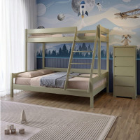 Двоярусне дитяче ліжко Mebigrand Атланта Оливковий (RAL1020) 120-80х190 см (MBG-15422)