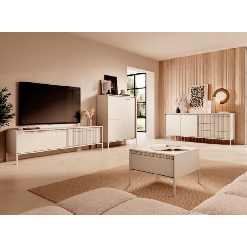 Тумба під телевізор Perfect Home Senso 2D/187 187,1х53,4х39,5 Бежевий (PFH-091110)