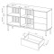 Комод з телескопічними напрямними Perfect Home Lang 2D3S/150 149,9x84,8x39,4 Чорний/Дуб евок (PFH-091143)