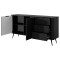 Комод з телескопічними напрямними Perfect Home Lante 2D3S/163 163,2x81,2x38 Чорний (чорні ніжки) (PFH-091115)