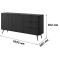 Комод з телескопічними напрямними Perfect Home Lante 2D3S/163 163,2x81,2x38 Чорний (чорні ніжки) (PFH-091115)