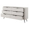 Комод з телескопічними напрямними Perfect Home Lante 6S/163 163,2x81,2x38 Бежевий (чорні ніжки) (PFH-091174)