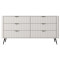 Комод з телескопічними напрямними Perfect Home Lante 6S/163 163,2x81,2x38 Бежевий (чорні ніжки) (PFH-091174)