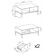 Журнальний стіл з телескопічними напрямними Perfect Home Mono ML104 103,5x46,2x68 Беж пісочний (золоті ніжки) (PFH-091211)