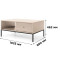 Журнальний стіл з телескопічними напрямними Perfect Home Mono ML104 103,5x46,2x68 Беж пісочний (золоті ніжки) (PFH-091211)