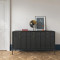 Комод з телескопічними напрямними Perfect Home Nova KSZ154 3D3S 154x63x39 Чорний (чорні ніжки) (PFH-091246)