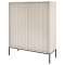 Комод високий Perfect Home Nova K104 2D 104x125x39 Кашемір (чорні ніжки) (PFH-091236)