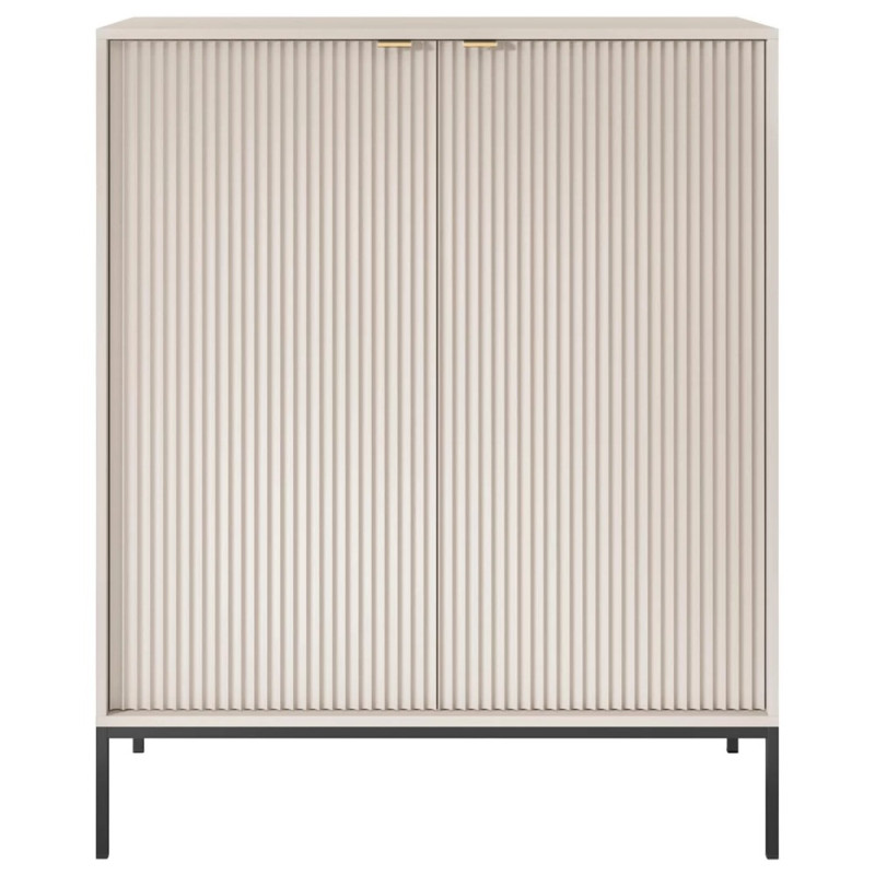 Комод високий Perfect Home Nova K104 2D 104x125x39 Кашемір (чорні ніжки) (PFH-091236)