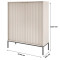 Комод високий Perfect Home Nova K104 2D 104x125x39 Кашемір (чорні ніжки) (PFH-091236)