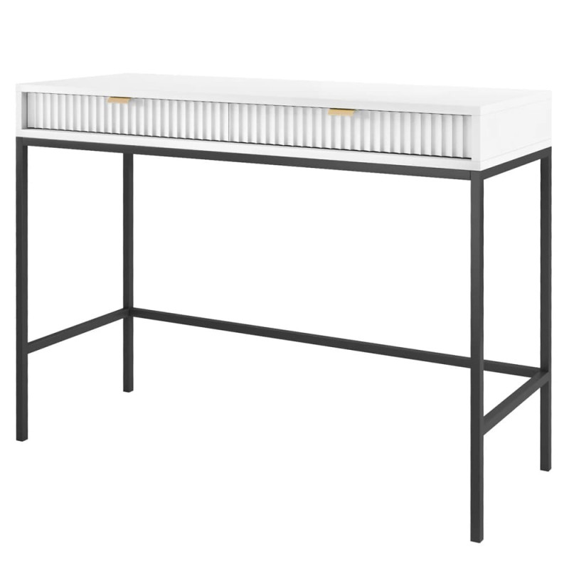 Туалетний столик з телескопічними напрямними Perfect Home Nova T104 104x77x50 см Білий (чорні ніжки) (PFH-091266)
