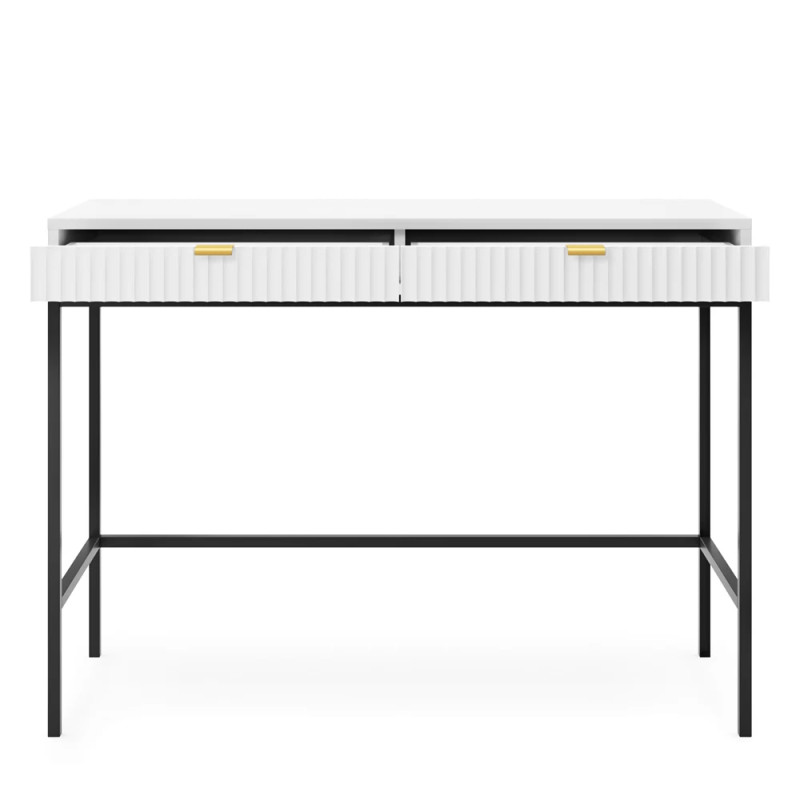 Туалетний столик з телескопічними напрямними Perfect Home Nova T104 104x77x50 см Білий (чорні ніжки) (PFH-091266)