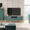 Тумба під телевізор Perfect Home Nova RTV154 154х56х39 2-дверний з 1 шухлядою і золотими ніжками Лабрадор (PFH-091498)