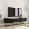 Тумба під телевізор Perfect Home Oro RTV175 MDF 3D 175х53х32 Чорний (чорні ніжки) (PFH-091346)