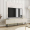 Тумба під телевізор Perfect Home Oro RTV175 3D 175х53х32 Бежевий (чорні ніжки) (PFH-091337)