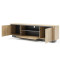 Тумба під телевізор Perfect Home Torro 3D/200 200x54,9x38,1 Дуб кремона/Чорний (PFH-091417)