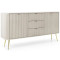 Комод з телескопічними напрямними Perfect Home Zova KSZ168 2D3S 168x87x39 Кашемір (золоті ніжки) (PFH-091282)