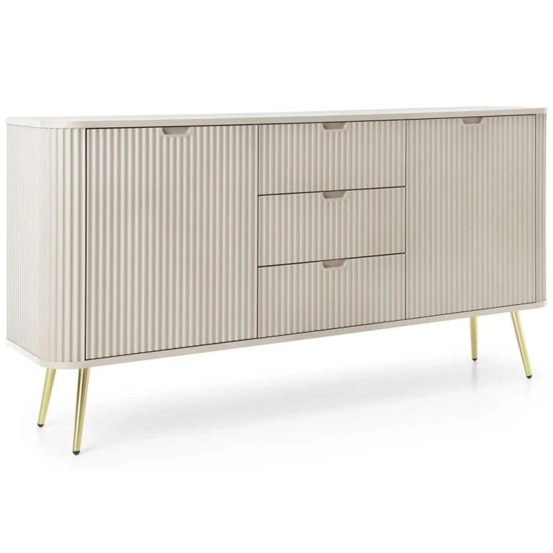 Комод з телескопічними напрямними Perfect Home Zova KSZ168 2D3S 168x87x39 Кашемір (золоті ніжки) (PFH-091282)